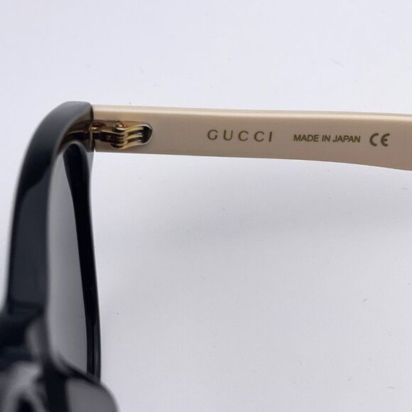 NEW GUCCI LOGO GG1001SK 003 Black White Gray Rectangle Women Sunglasses - Picture 12 of 12